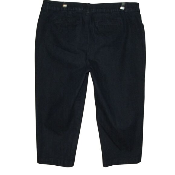 St John's Bay Jeans Pants 14T x 19.5" Blue Denim Capri flat front - Picture 7 of 9